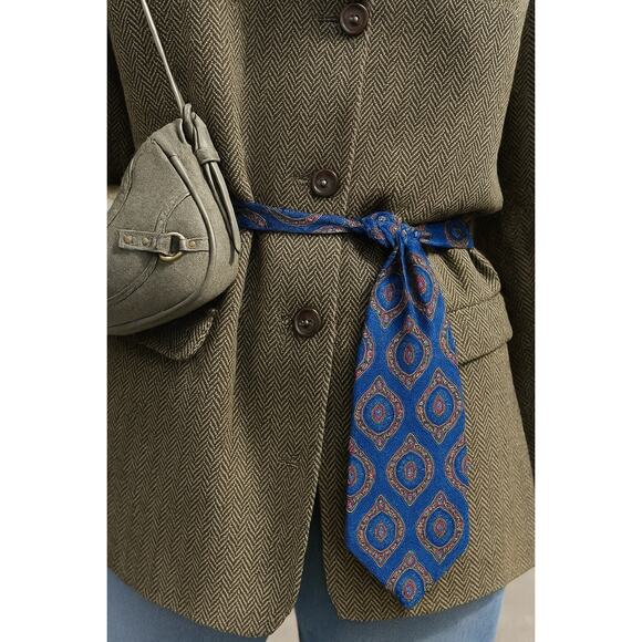 Vintage Pierre Balmain Silk Tie - Paisley Print – Classic Gift, Unisex Accessory - Picture 4 of 12